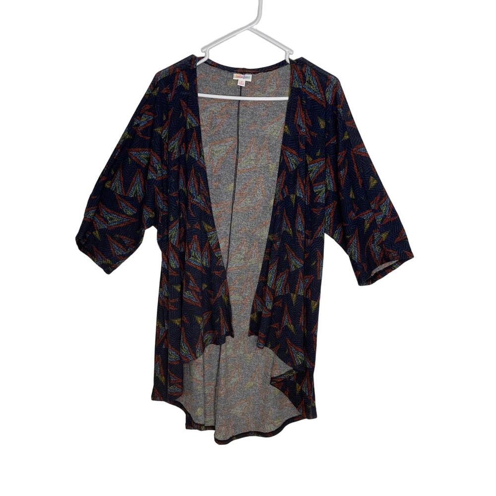 LulaRoe LINDSAY Lindsey size small kimono jacket open front knit sweater graphic